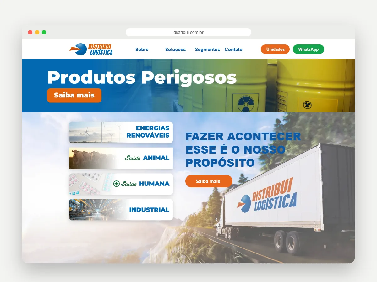 Site da Distribui Logística