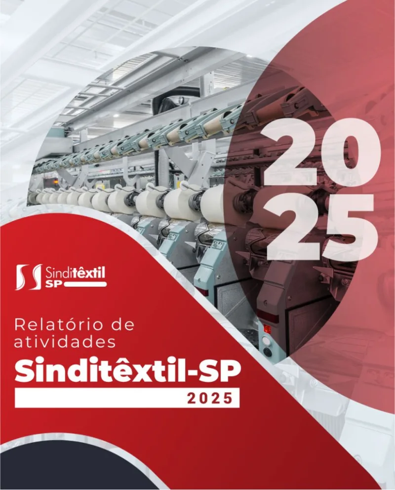 Capa do Relatório de Atividades 2025 do Sinditêxtil-SP
